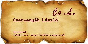 Cservenyák László névjegykártya
