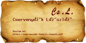 Cservenyák László névjegykártya