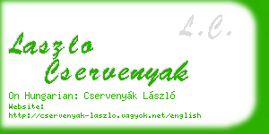 laszlo cservenyak business card